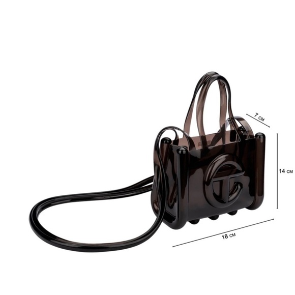 NWOT Melissa X Telfar Small Jelly Shopper Bag / Clear Black - Picture 11 of 13